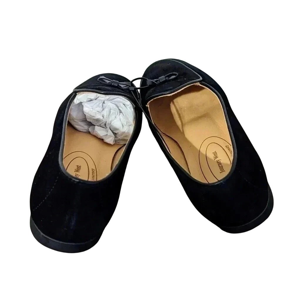 Black Suede Womens’ Belgian Style Loafers - Picture 9 of 10